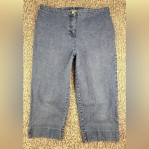 Ralph Lauren Lauren Jeans Co. Women's Size 16W Pocketless Capri. Blue